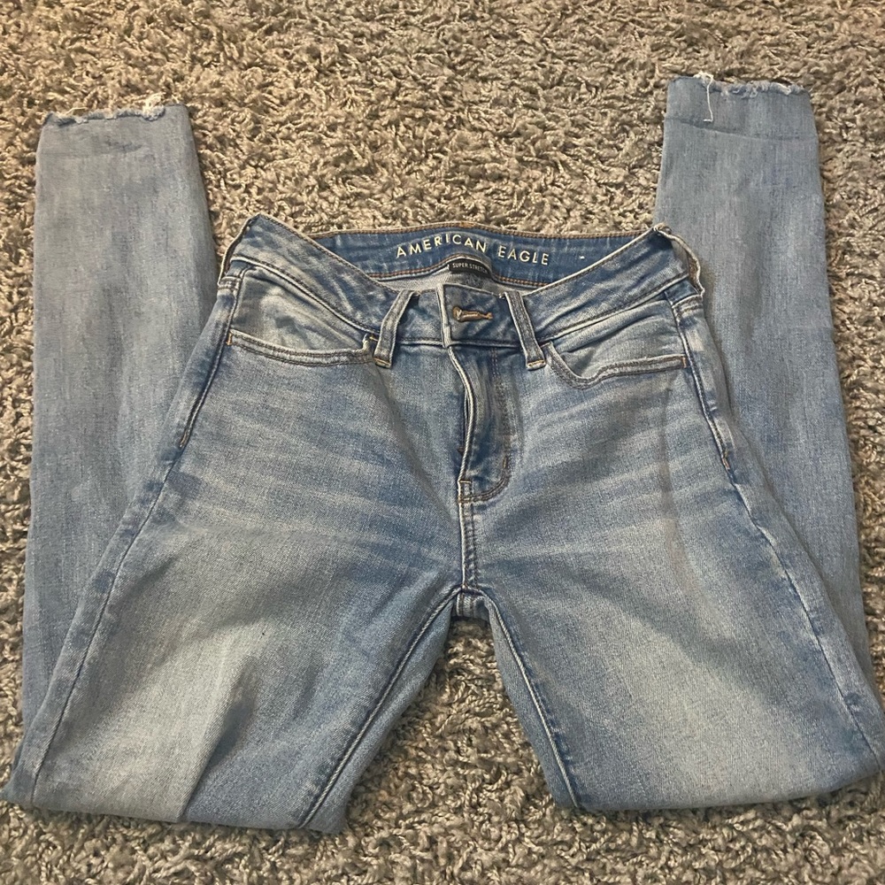 American Eagle super stretch low wasted skinny jeans